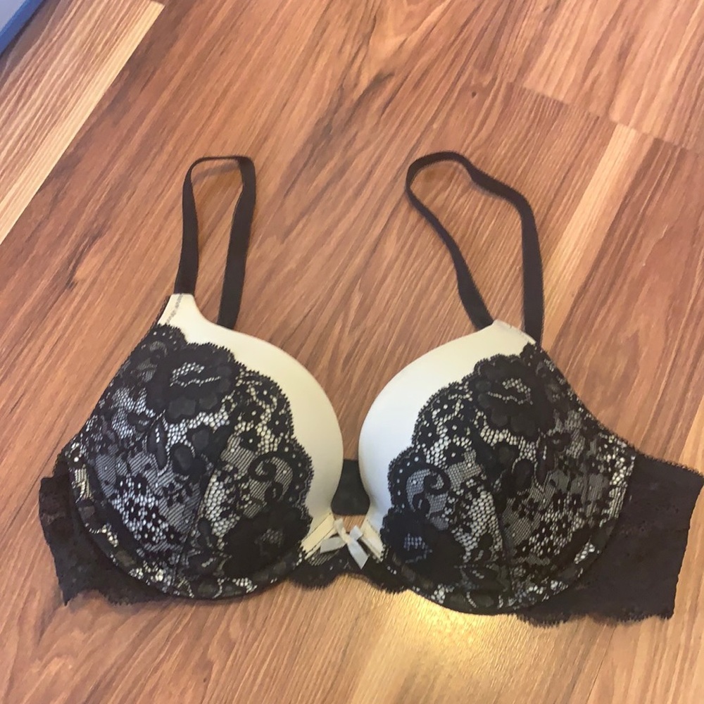 Dream Angels Push-up Bra Black & White Lace